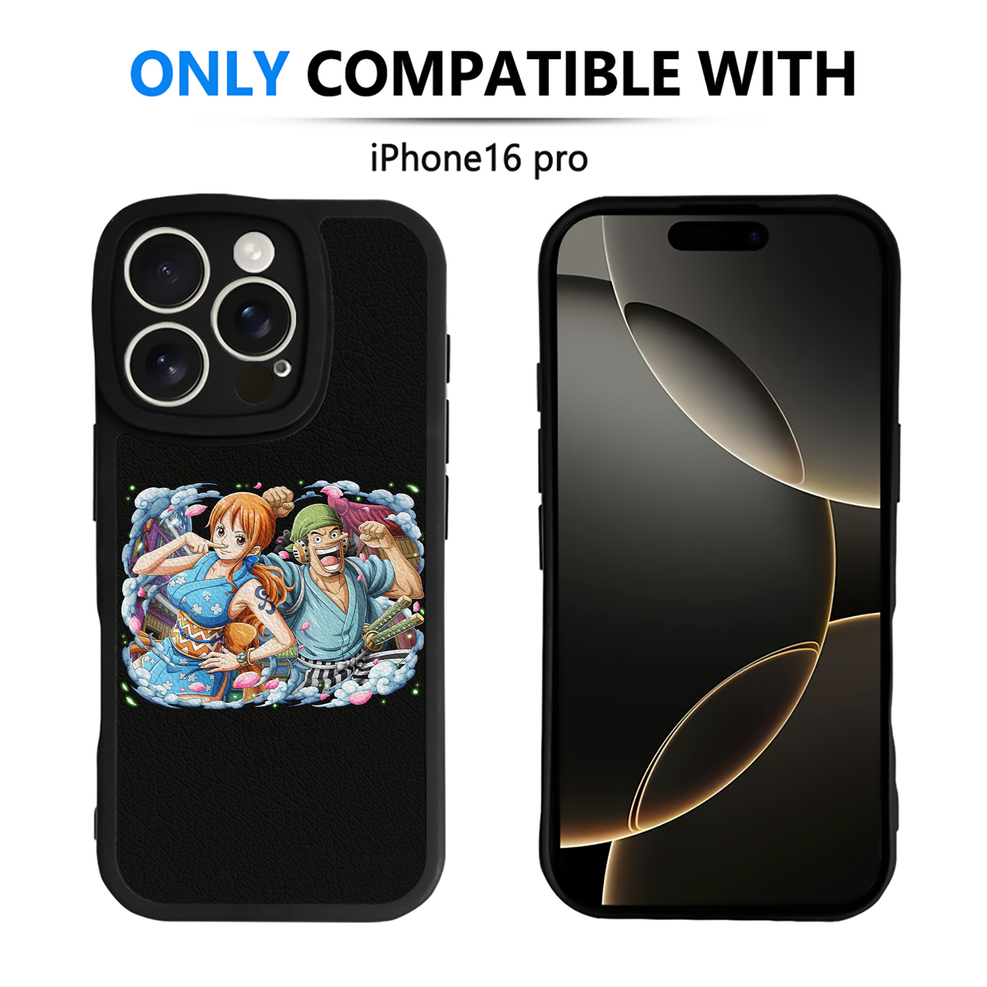 （画像用） ワンピース ナミ ONE PIECE Nami 【iPhone 16シリーズ対応】シリコンスマホケース（レザー調） 材質：シリコン